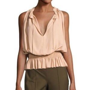 New Theory Dezzie silk Georgette Top Sz M MSRP:$255